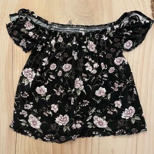 American Eagle Soft & Sexy off-the-shoulder floral top